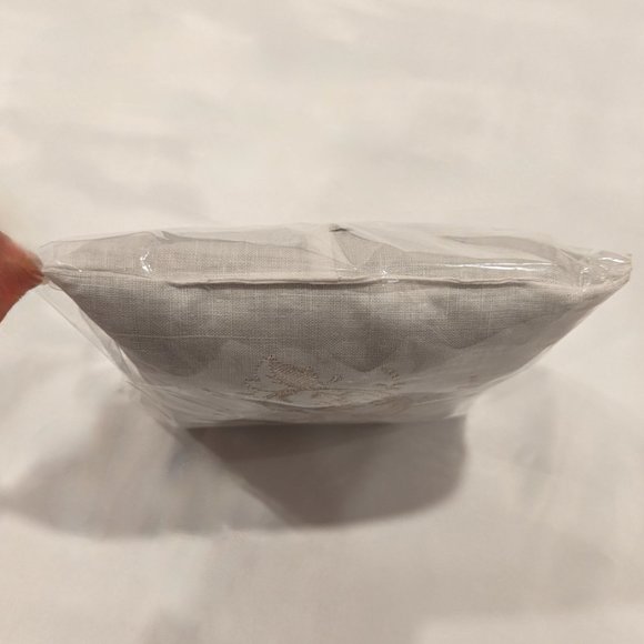 NWT Handmade Embroidered Monogrammed Lavender Pillow (Linen/Cotton) - Picture 9 of 10